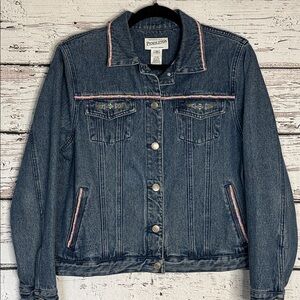 Pendleton Blue Denim beaded vintage jacket